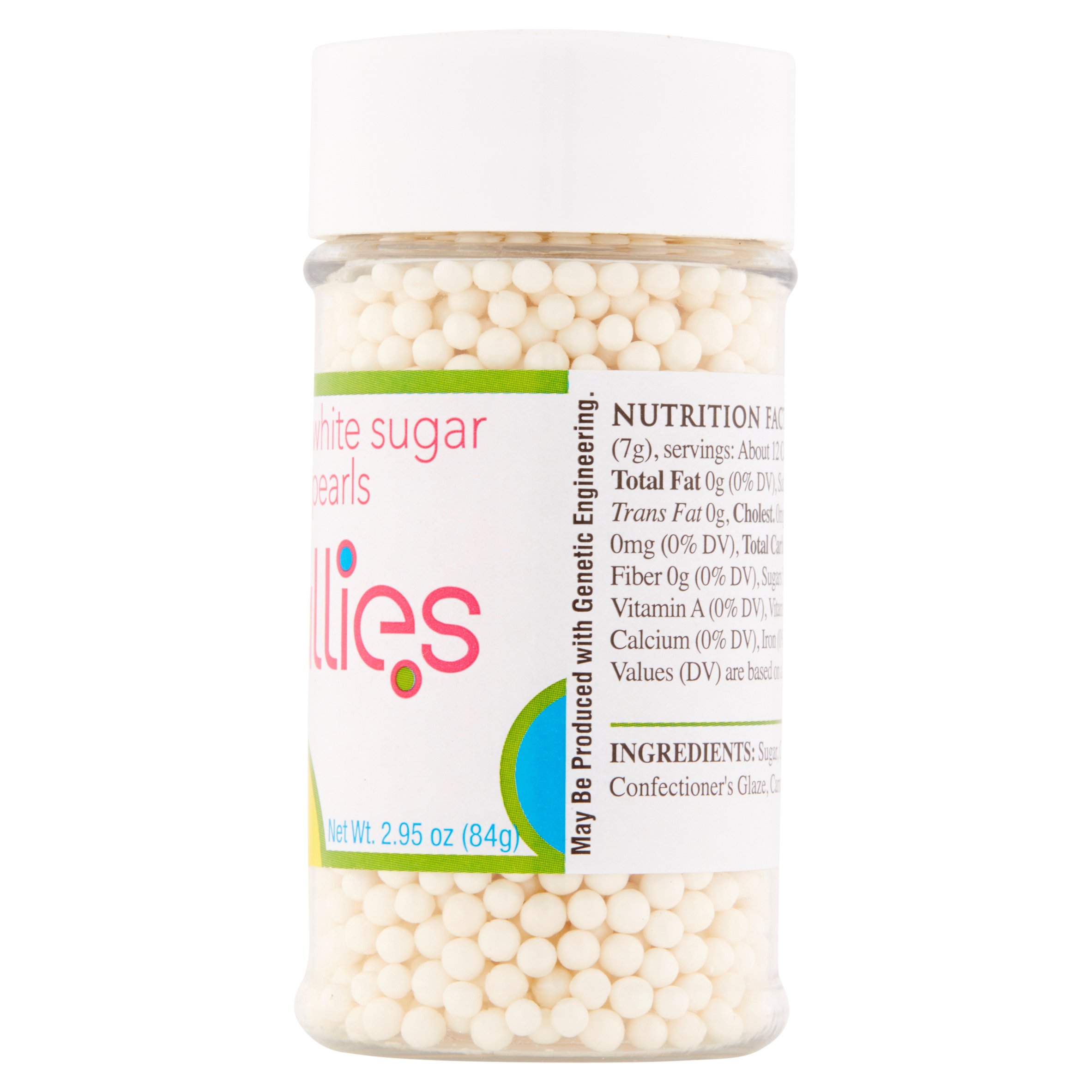 Dallies Mini White Sugar Pearls 2.95oz