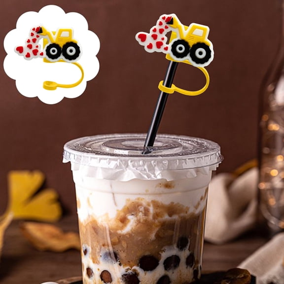 Ygdeyg Straw Cover Cap For Cup,Straw Topper Compatible For Tumbler With Handle,Dust-Proof Reusable Straw Tips Lids,Straw Tip Covers For Valentine'S Day Gifts