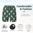 thumbnail image 3 of Yiaed Cute Shiba Print Mens Swim Trunks Bathing Suit Compression Liner Beach Swim Shorts Swimwear Quick Dry Zipper Pocket No-Chafing Board Short-3X-Large, 3 of 6