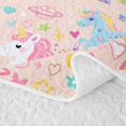 thumbnail image 5 of Castle Fairy Unicorn Letter A Quilt King,Kawaii Animal King Coverlet Set, 5 of 7
