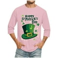 thumbnail image 2 of Weiqiqre Chemises pour Hommes Manches Trois-Quarts Valentine's Motif Cœur Imprimé Décontracté Col Rond Chandail Tee Tops, 2 of 5