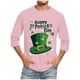thumbnail image 1 of Camisetas de Manga Larga para Hombres, Día de San Patricio Impreso 3/4 Manga Camiseta de Fitness, Mezcla de Algodón Casual, 1 of 9