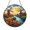 Acrylic 3.5 Inch, variant on Dutch Windmill Faux Stained Glass Window Suncatcher, Home or Garden Gift