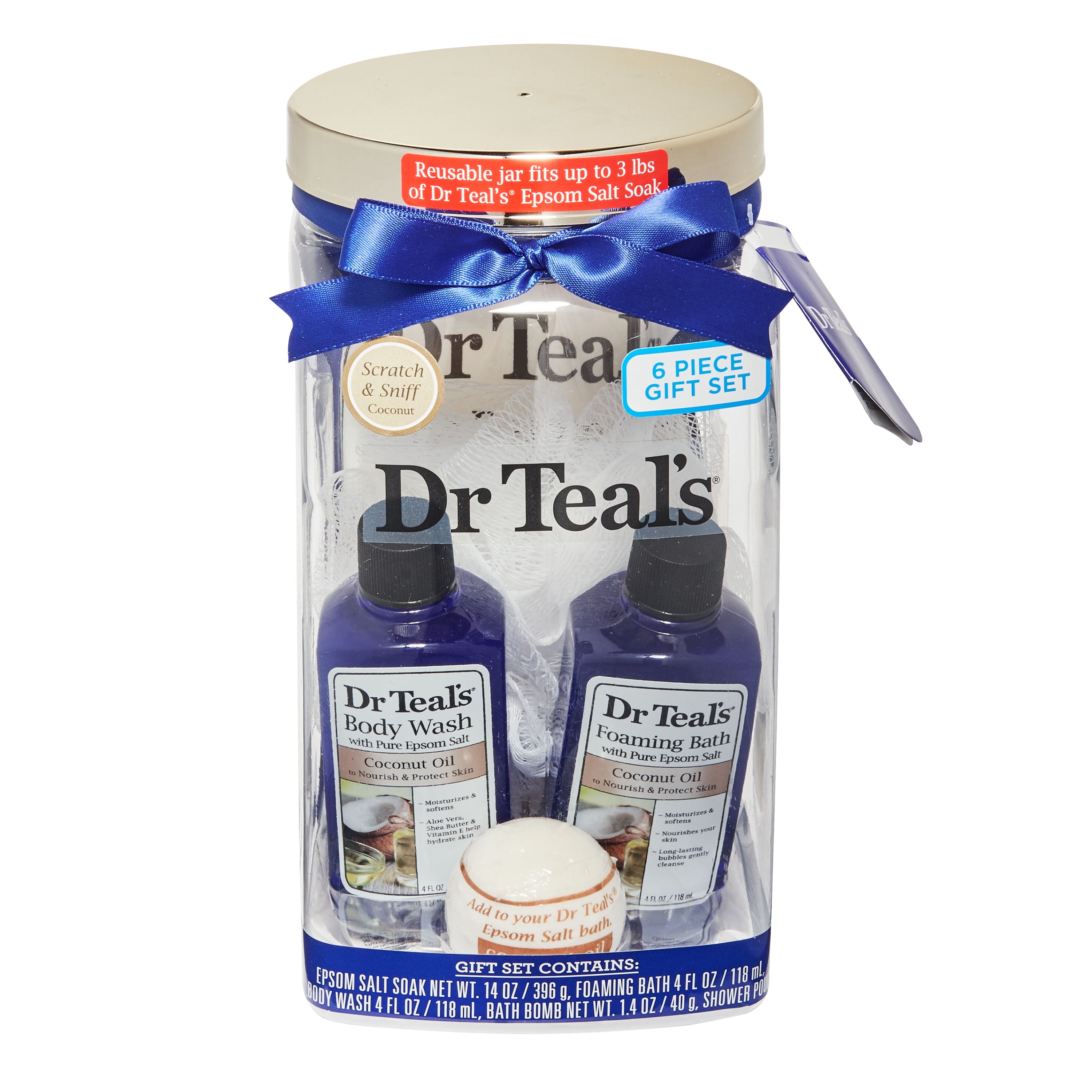 Dr Teal's 5Piece Soothing Coconut Oil Bath and Body Gift Set
