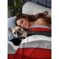 thumbnail image 3 of Red Black Ombre Flat Sheets Only Twin XL Size, Soft Breathable Bed Top Sheets for Mattress, Modern Geometric Moire Abstract Art Luxury Bedding Flat Sheets for Home Hotel Bedroom Bed Protection, 3 of 9