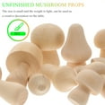 thumbnail image 4 of 10pcs Wooden Mushroom Assortment Unpainted Mushroom Wooden Mushroom Model, 4 of 8