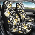 thumbnail image 4 of POLERO Soft Front Seat Cover for Most Cars, Breathable Comfort Automotive Front Seat Covers Polyester 2 Packs, Floral and Leaf Patterns, 4 of 13
