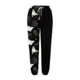 thumbnail image 3 of Rciityk Women Halloween Sweatpant Fall Fashion Ghost Bats Spider Webs Print Active Joggers Pants High Waisted Baggy Sweatpants Halloween Gifts, 3 of 4