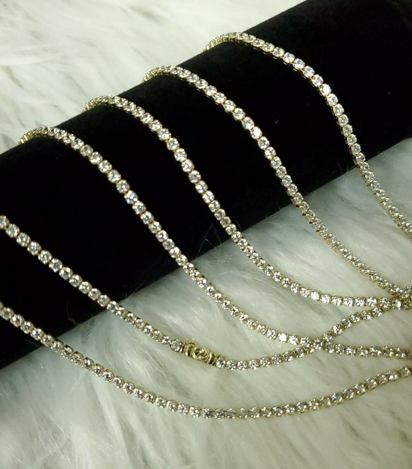 10k Genuine Yellow Gold 2mm Tennis 