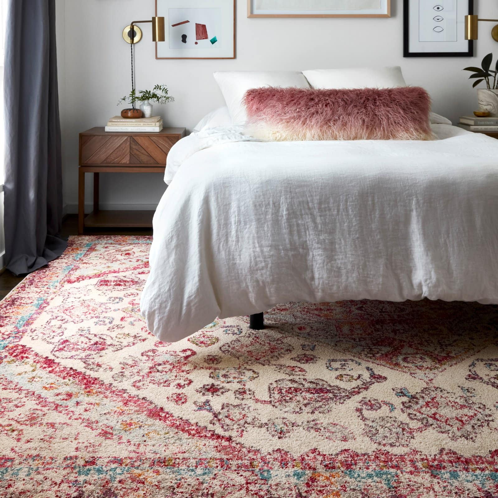 Loloi II Nadia Abstract Aqua / Pink Area Rug