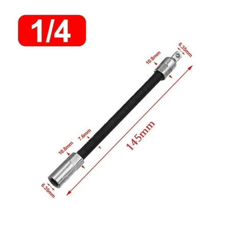 

BCLONG 1/4 3/8 1/2 Driver Flexible Long Socket Extension Rod Adapter Ratchet Wrench