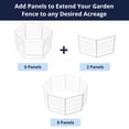 thumbnail image 4 of SunsGrove Decorative Garden Fence 32 in(H) x 4.5 ft(L) 2 Panels, Heavy Duty Metal Animal Barrier Fence, No Door, Flower Bed Fencing, White, 4 of 9