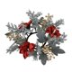 thumbnail image 1 of Corona de Anillo de Vela Navideña, Corona Floral, Corona de Vela de 10 Pulgadas, Corona de Flores, Boda, Sala de Estar, Bar, Cafetería, Navidad Gris blanco, 1 of 9