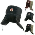 thumbnail image 2 of UDIYO Earflap Hat Star Badge Thickened Soft Plush Lining Ears Protection Windproof Winter Men Women Hunting Motorcycle Lei Feng Cap for Outdoor, 2 of 8