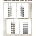 thumbnail image 5 of Hanging Towel Racks for Bathroom No Drill - Over The Door 6-Tier Bath Towel Storage Organizer for Small Bathrooms - Back Door Large Tiered Towel Holder Hanger for Rolled Towels, 5 of 8