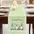 thumbnail image 3 of Table Runners 70 Inches Long Dress Scarves, Happy Easter Farmhouse Coffee/Dining/Kitchen Table Decor, Holiday Table Runner, Cute Gnomes Eggs Spring Daisy Flowers Green 13x70 Inch, 3 of 9
