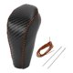 thumbnail image 1 of Ofertas Únicas 1 Pc Cubierta de Pomo de Cambio para Chevrolet Cruze 2011-2015 Antideslizante de Cuero Sintético Fibra de Carbono Negra Marrón Protector de Mango de Cambio, 1 of 1