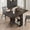Dark Walnut with Handle, variant on Garvee Folding Dining Table, Drop Leaf Mobile Kitchen Table with 6 Wheels and 2-Tier Storage Shelf, Space Saving Table for Small Spaces and Apartment, Dark Walnut, 50.1" D x 31.4" W x 29.5" H