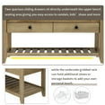 thumbnail image 6 of Harper & Bright Designs Shoe Rack with Cushioned Seat and Drawers, Multipurpose Entryway Storage Bench, Gray Wash, 6 of 8