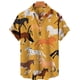 thumbnail image 3 of Camisas de verano con estampado de animales de dibujos animados para hombre, blusas casuales de gran tamaño de manga corta con estampado de leopardo, blusas de tendencia con solapa, 3 of 4