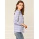 thumbnail image 4 of Allegra K Blusa Top Ligera Manga Larga A Cuadros Casual Para Mujer Azul L Unique Bargains Blusa, 4 of 6