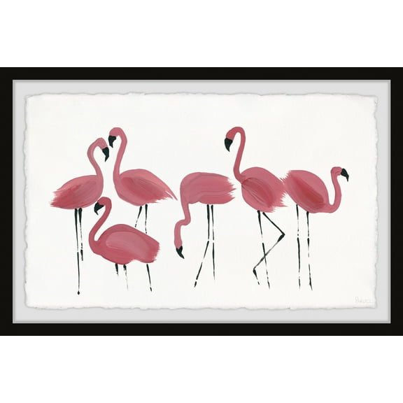 Parvez Taj Flamingo Art Framed Wall Art