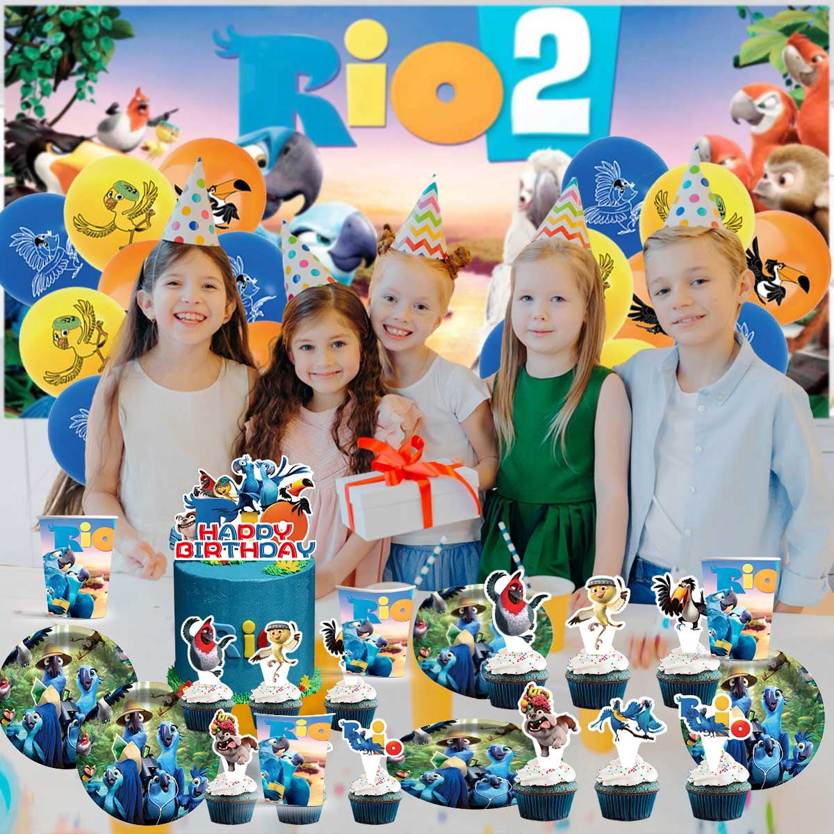 Rio Birthday Cups Party Supplies Plates Decorations Cake Topper Decor