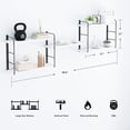 thumbnail image 2 of Wall Mounted Bookshelves, Floating Shelves for Wall, Wood Hanging Book Shelves for Room, Bedroom, Living Room, Easy Installation (White, 50W x 17H), 2 of 18