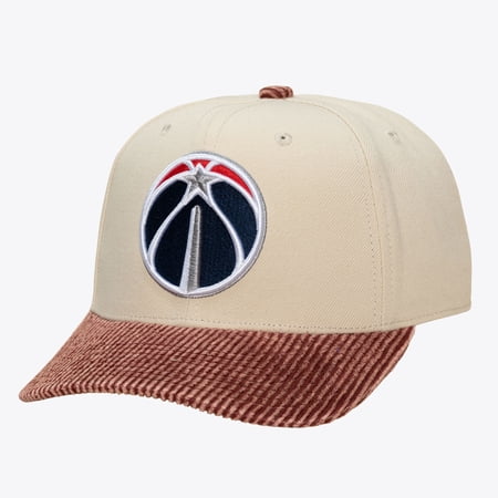 Men's Mitchell & Ness Cream/Red Washington Wizards Washed Corduroy Pro Crown Snapback Hat