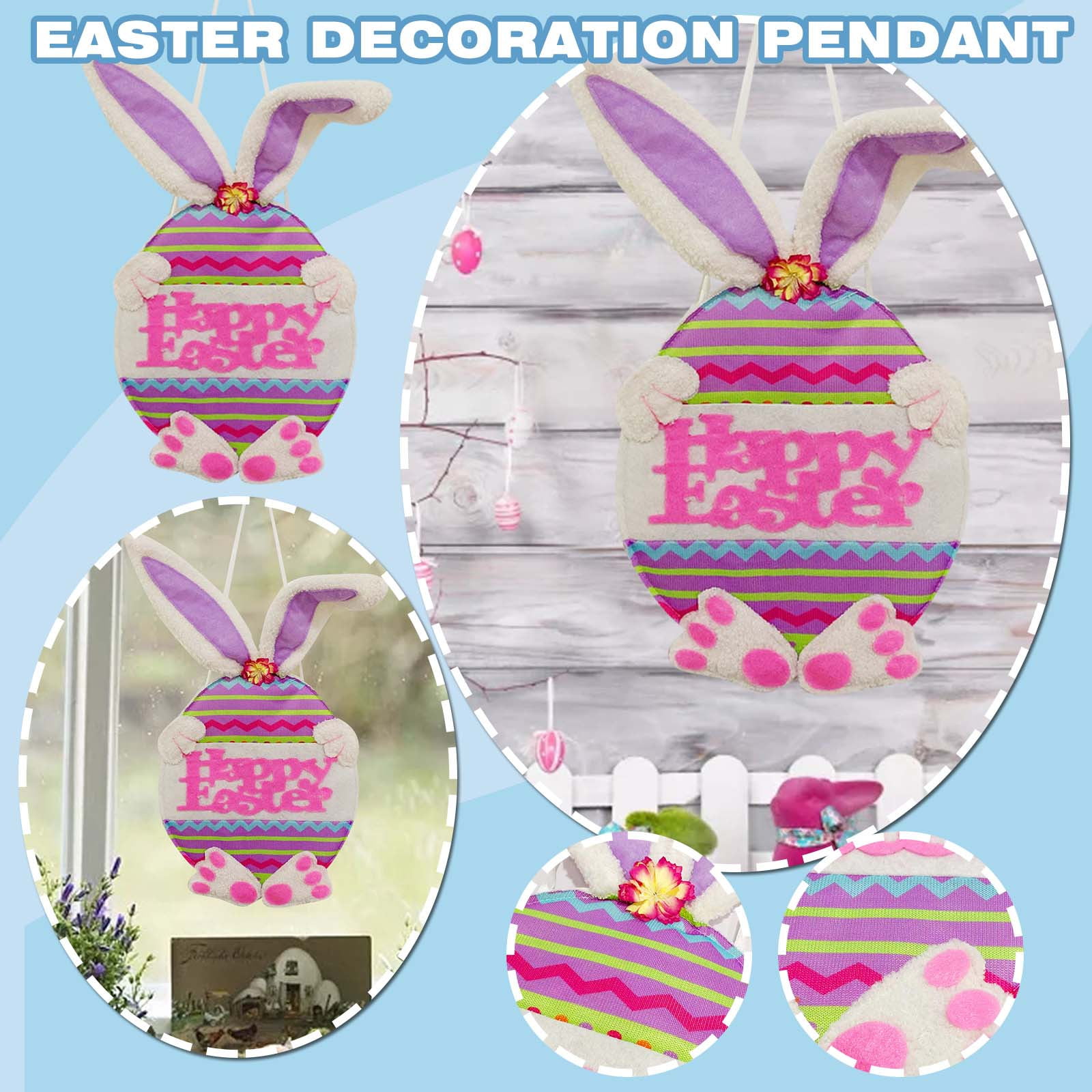 Details about   NEW Happy Easter Egg Shimmer Lighted Window Silhouette Decoration 15.5" X 11" 