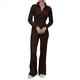 thumbnail image 2 of Conjunto de Dos Piezas para Mujer, Pantalón Deportivo de Pierna , Media Cremallera, Larga y Cuello en V. Café L, 2 of 7