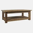 thumbnail image 3 of Reclamation 50" Rustic Reclaimed Solid Wood Coffee Table with Storage Shelf, 3 of 8