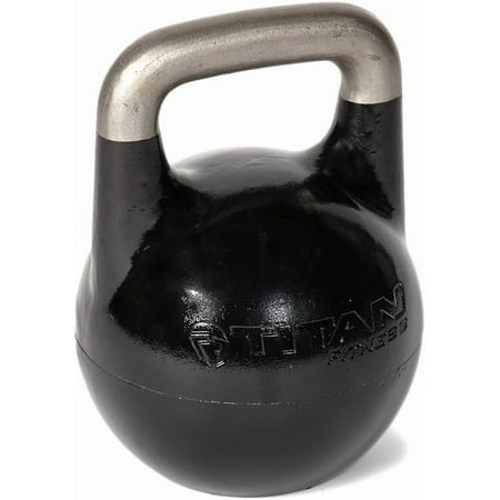 Titan Fitness Adjustable Competition Kettlebell, 12-32 KG, Ergonomic Smooth Grip Handle, Flat Base for Floor Exercises, Strength Training Kettlebells for Home Gym