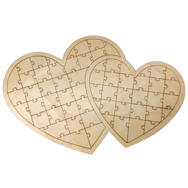 Coofit Wedding Guest Book Puzzle Creative Alternative Wood Puzzle Wedding Guest Box