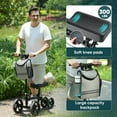 thumbnail image 6 of COSYWILL Steerable Knee Scooter,Economy Knee Walker,All Terrain Foldable Medical Scooter for Foot Injuries Crutches Alternative,Black, 6 of 10