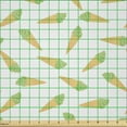 thumbnail image 2 of Ambesonne Ice Cream Fabric by the Yard Microfiber, Summer Desserts in Cones, 2 Yards, Pale Orange Lime Green, 2 of 2