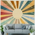 thumbnail image 4 of PRATYUS Vintage Sun Wall Tapestry Rainbow Sunrise Wall Hanging Vintage Tapestry Wall Decor Sunset Abstract Wall Print Sunset Tapestry Shining Sun Wall Decor for Living Room Nursery Bedroom 40x30inch, 4 of 6