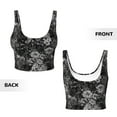 thumbnail image 5 of Lsque Rose Flowers Printed Women'S Sports Bra, Compression, Moisture Wicking, High-Impact Sports Bra For Women,Supportive sports bra-Small, 5 of 9