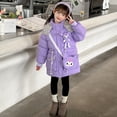 thumbnail image 3 of Abrigo de algodón de invierno para niñas de Anime Kuromi Sanrioed, nueva moda coreana, abrigo de algodón alargado, chaquetas para niñas, ropa para niñas, 3 of 5