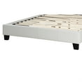 thumbnail image 4 of Full Size Bed, Tufted Curved, White Faux Leather Upholstered Pine Wood, 4 of 6
