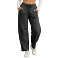 thumbnail image 2 of DYTTDG Women's Straight Leg Sweatpants, Drawstring Elastic High Waist Loose Casual Jogger Pants with Side Pockets for Daily Loungewear, 2 of 8