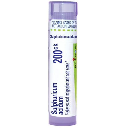 Boiron Sulphuricum Acidum 200CK, Homeopathic Medicine for Acid Indigestion And Cold Sores, 80 Pellets