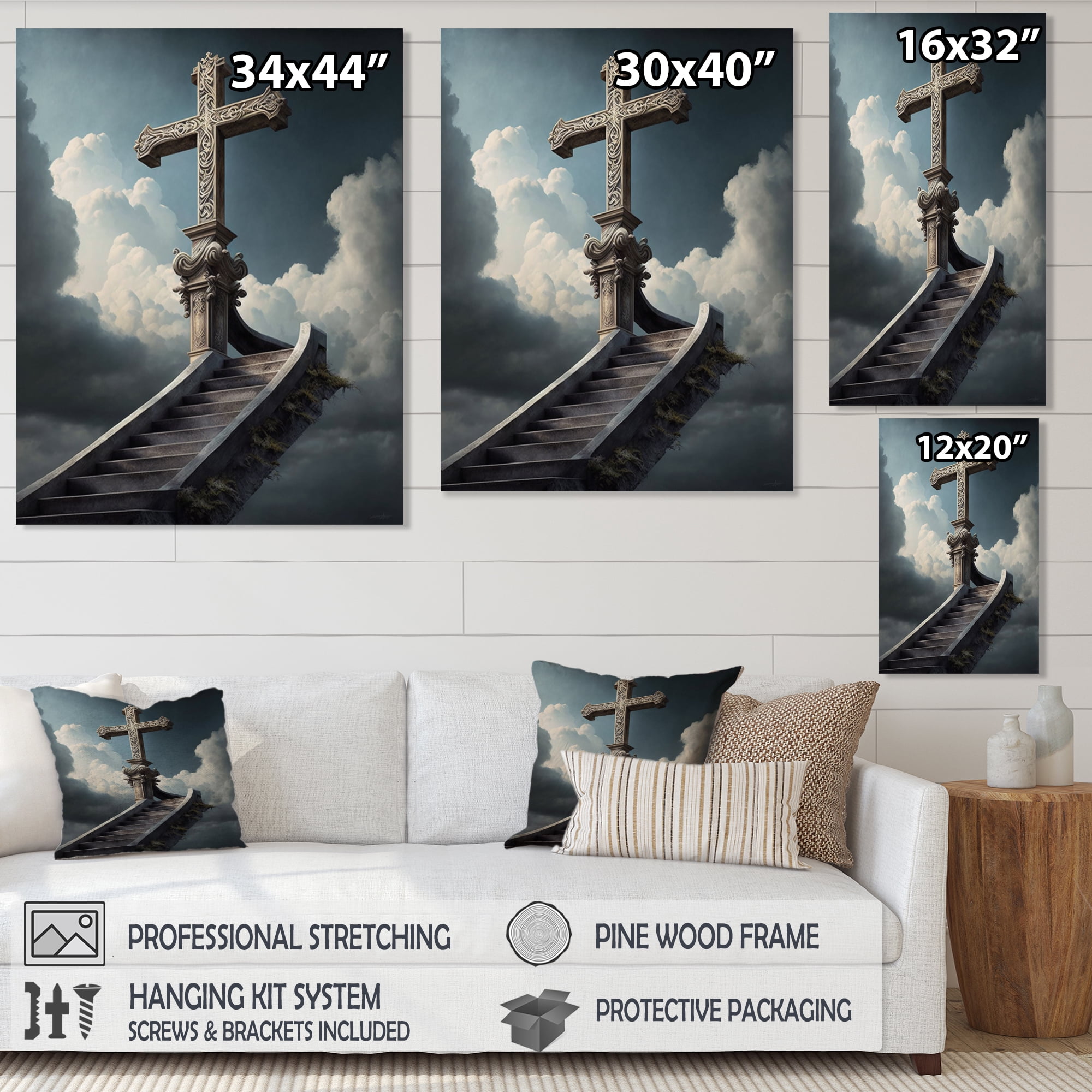 Designart Stairway To Nowhere Canvas Wall Art