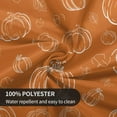 thumbnail image 5 of Fall Tablecloth Round 60 Inch White Pumpkins Burnt Orange Table Cloth,Stain Resistance Polyester Thanksgiving Day Harvest Table Covers for Kitchen Dining,Small Tablecloth for Party Picnic, 5 of 6