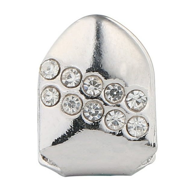 Single Teeth Grillz Cap Set Decorative Bottom Grill Rhinestone Top Teeth Grillz