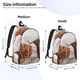 thumbnail image 2 of Disketp Yak print Canvas Backpack Lightweight Travel Daypack Student Rucksack Laptop Backpack-, 2 of 5