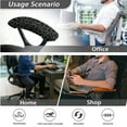 thumbnail image 4 of Xoenoiee Black Leopard Print Office Chair Cover with Armrest Covers, Removable Dining Chair Cover with Elastic Edge Soft High Chair Slipcovers Waterproof Computer Desk Chair Covers for Armchair, S, 4 of 6