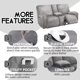thumbnail image 4 of Funda de terciopelo para sofá de dos plazas reclinable con consola central, 4 of 7