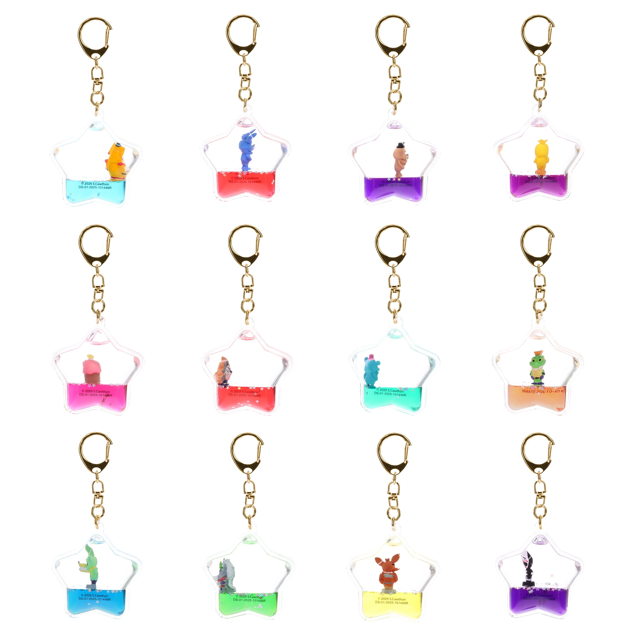 Tsunameez Five Nights at Freddy's Blind Bag Keychain – Mystery 2" Liquid-Filled FNAF Figure Collectible (Styles Vary)