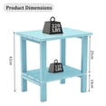 thumbnail image 3 of OTSUN Adirondack Outdoor Side Table Set of 2, 16" HDPE Patio Side Table with Shelf, Weather Resistant Easy Maintenance for Backyard Pool Porch Garden & Lawn, 3 of 11